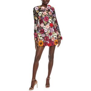 Bronx And Banco Womens  Bouquet Floral Mini Dress, Black